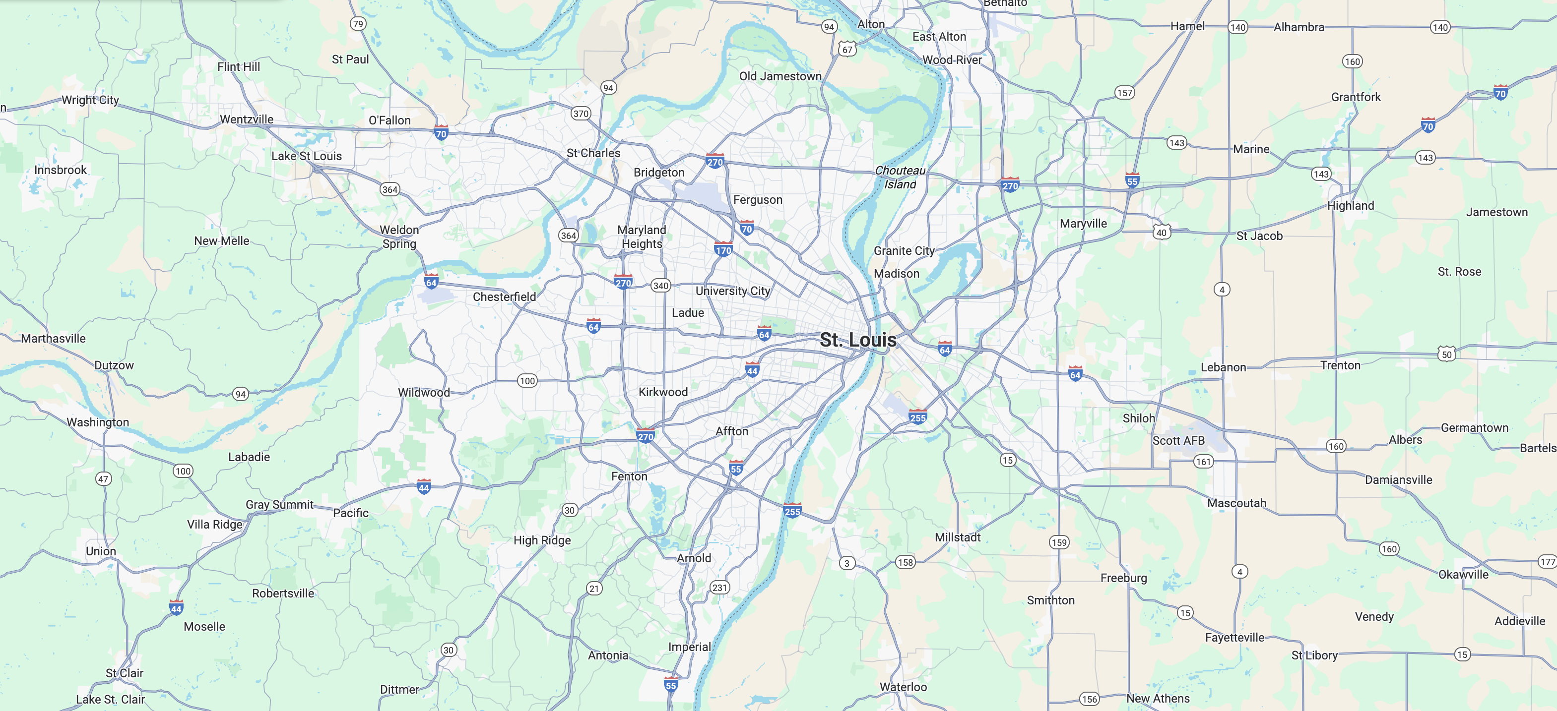 st louis google map